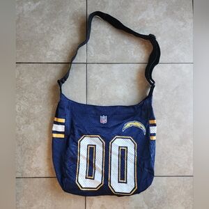 Chargers Sports Team Blue Shoulder Bag